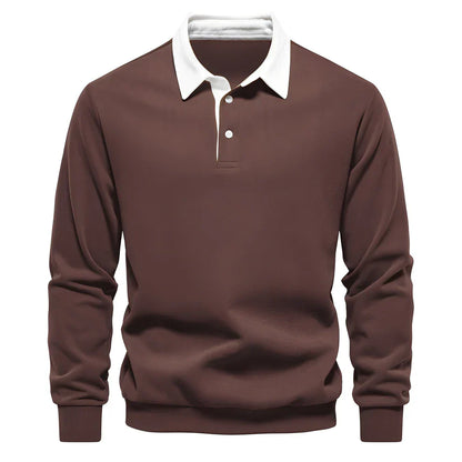 Men's Polo Shirt Casual Long Sleeve Lightweight