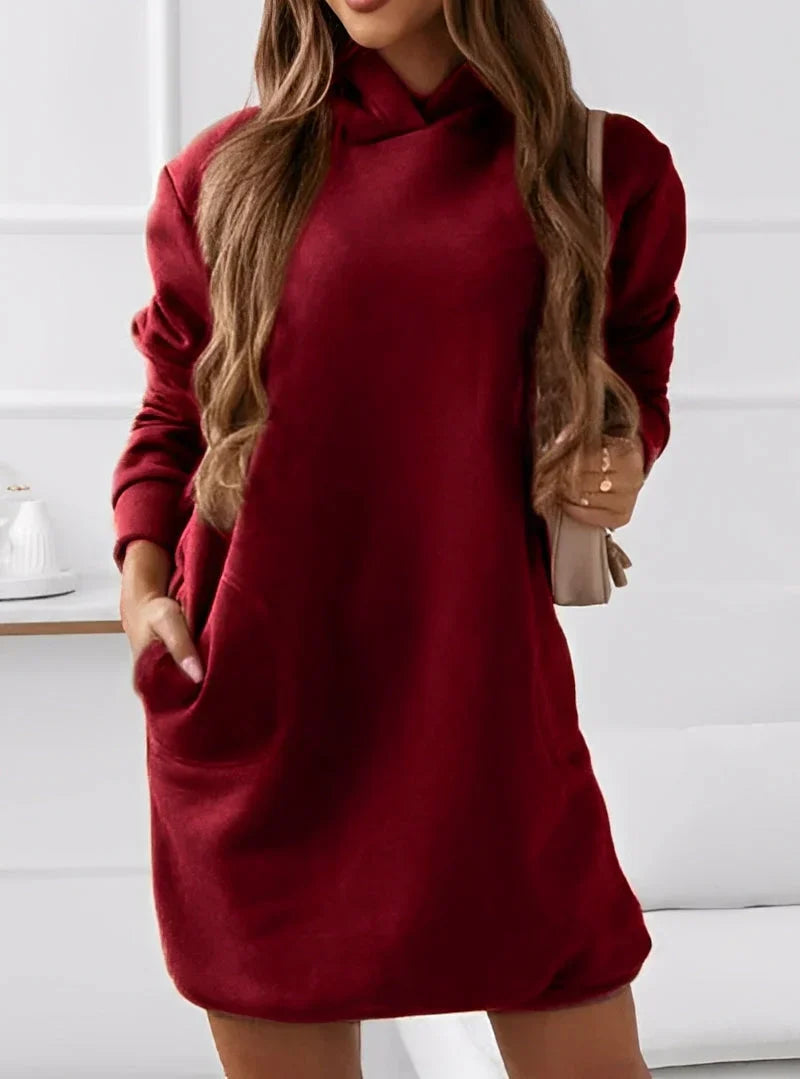 Stylish Mini Dress with Hood Women's Fashion