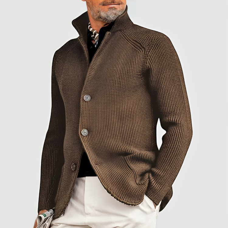 Men's Buttoned Elegant Cashmere Coat