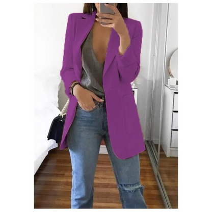 Women's Khaki Blazer Autumn Fashion