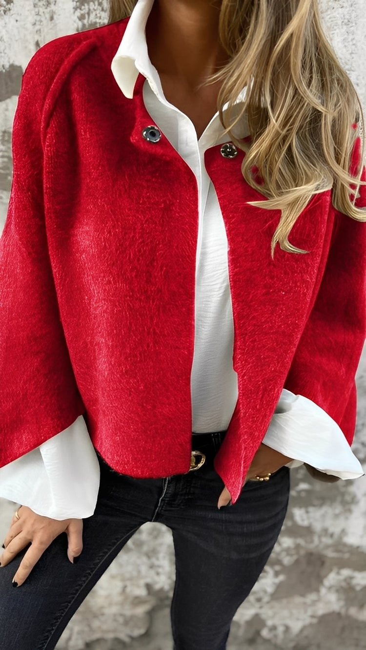 Soft women's cashmere jacket, comfortable fit