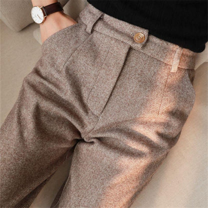Men's Slim Fit Cropped Spring Trousers
