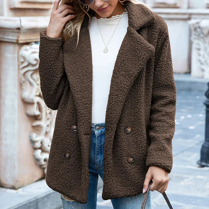Women's Mid-Length Double-Breasted Elegant Coat