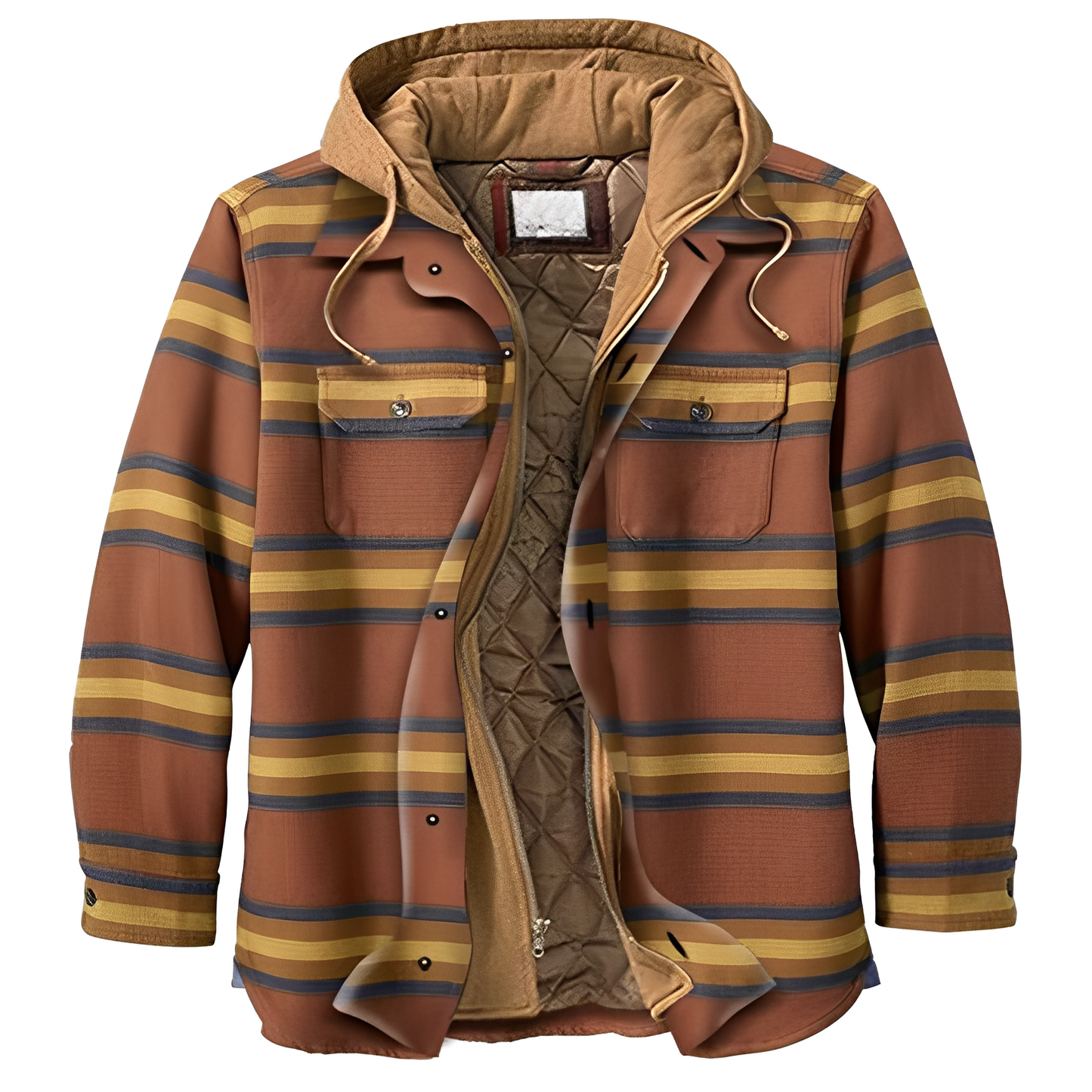 Men's Plaid Flannel Jacket Casual Style