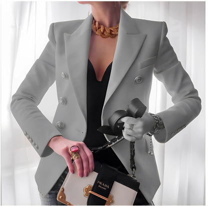 Elegant Women's Blazer with Buttons Classic Design