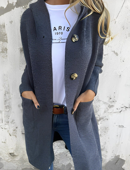 Long Women's Cardigan Hood Comfortable