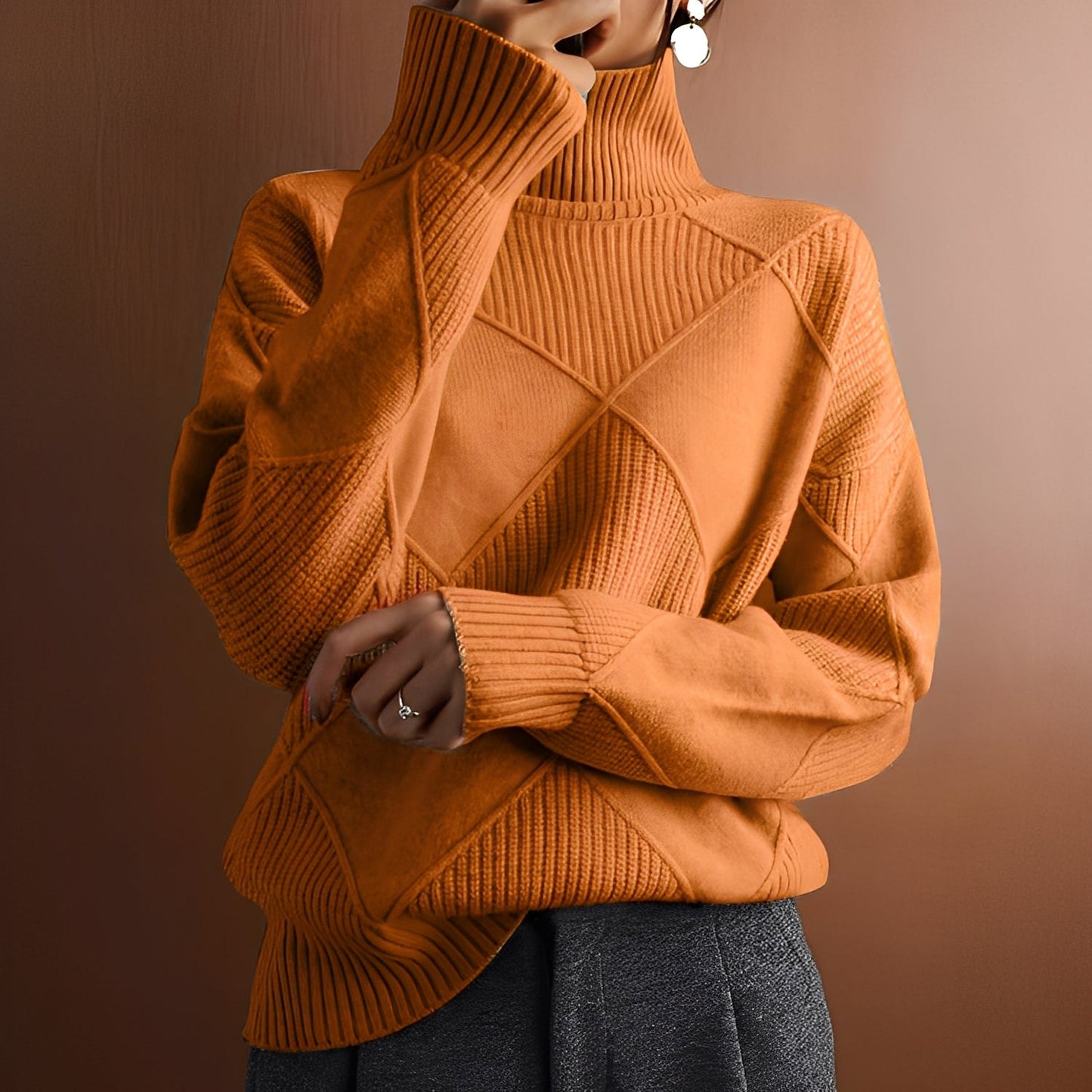 Weicher Damen Rollkragen Pullover Gemütlich