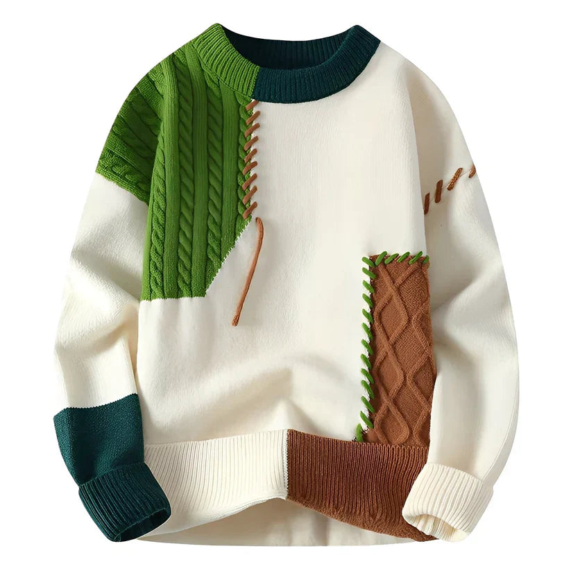 Men's Fleece Jumper Colourful Patterned