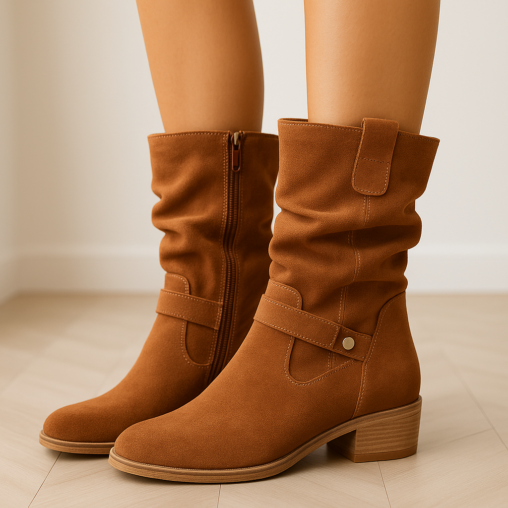Comfortable Women's Ankle Boots with Low Heel