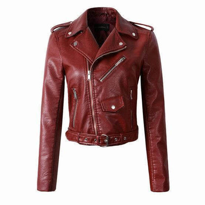 Women's Leather Biker Jacket
