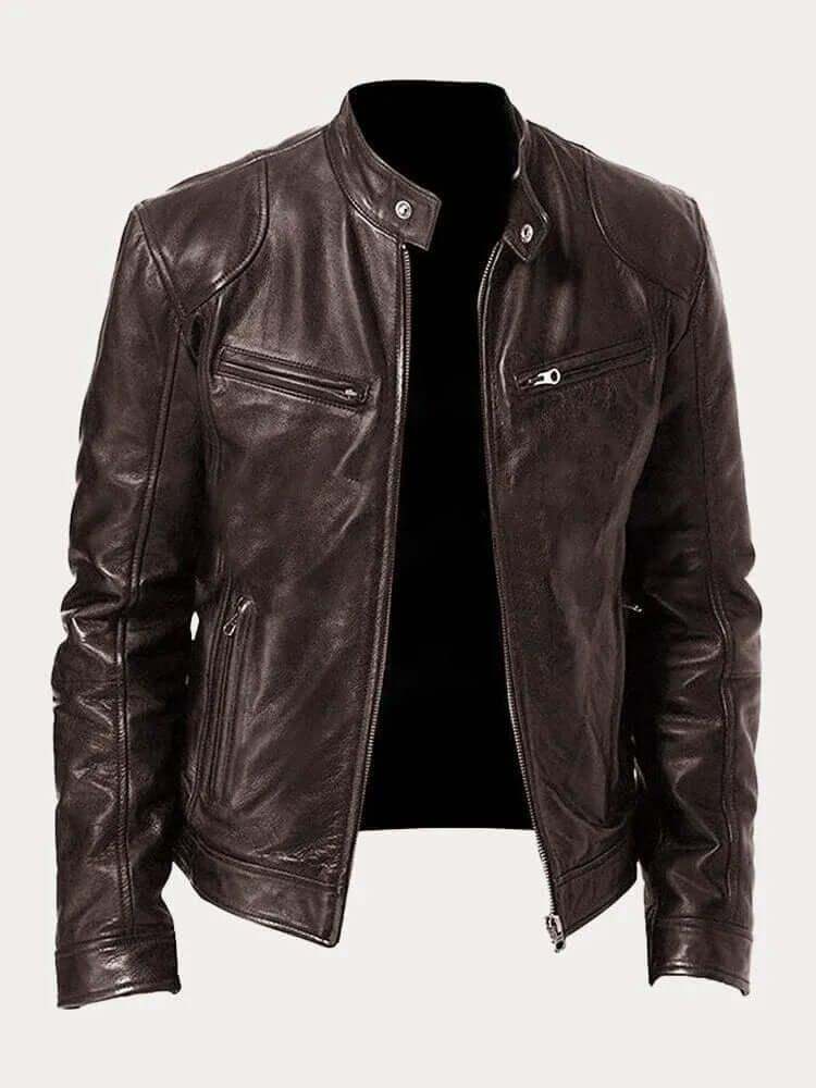 Men's Elegant Black Leather Jacket