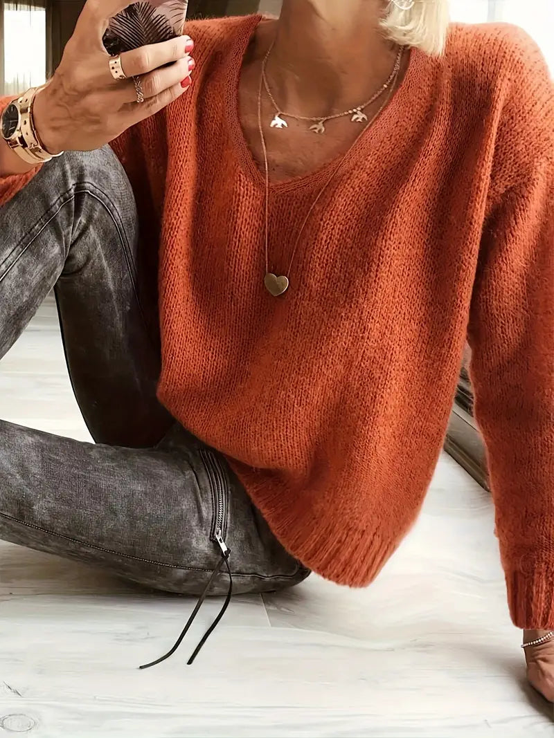 Women's Scarf Women's Pullover V-neck Fine