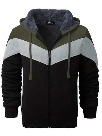 Men's Warm Lined Hooded Sweatshirt