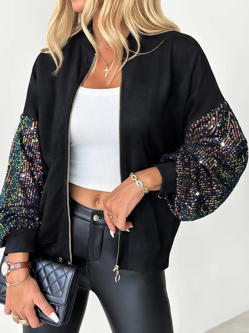 Glitter Jacket for Women Elegant Sequins