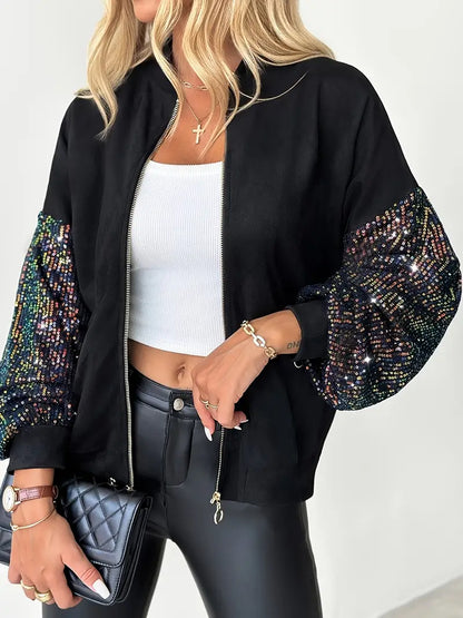 Glitter Jacket for Women Elegant Sequins