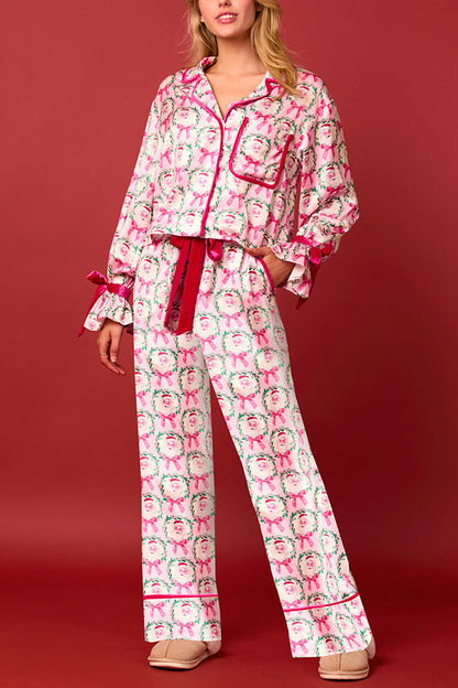 Christmas Outfit: Long Sleeve Top and Elastic Pants Set