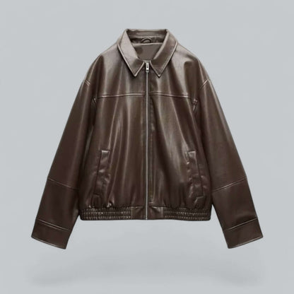 Women's Leather Jacket Retro Style