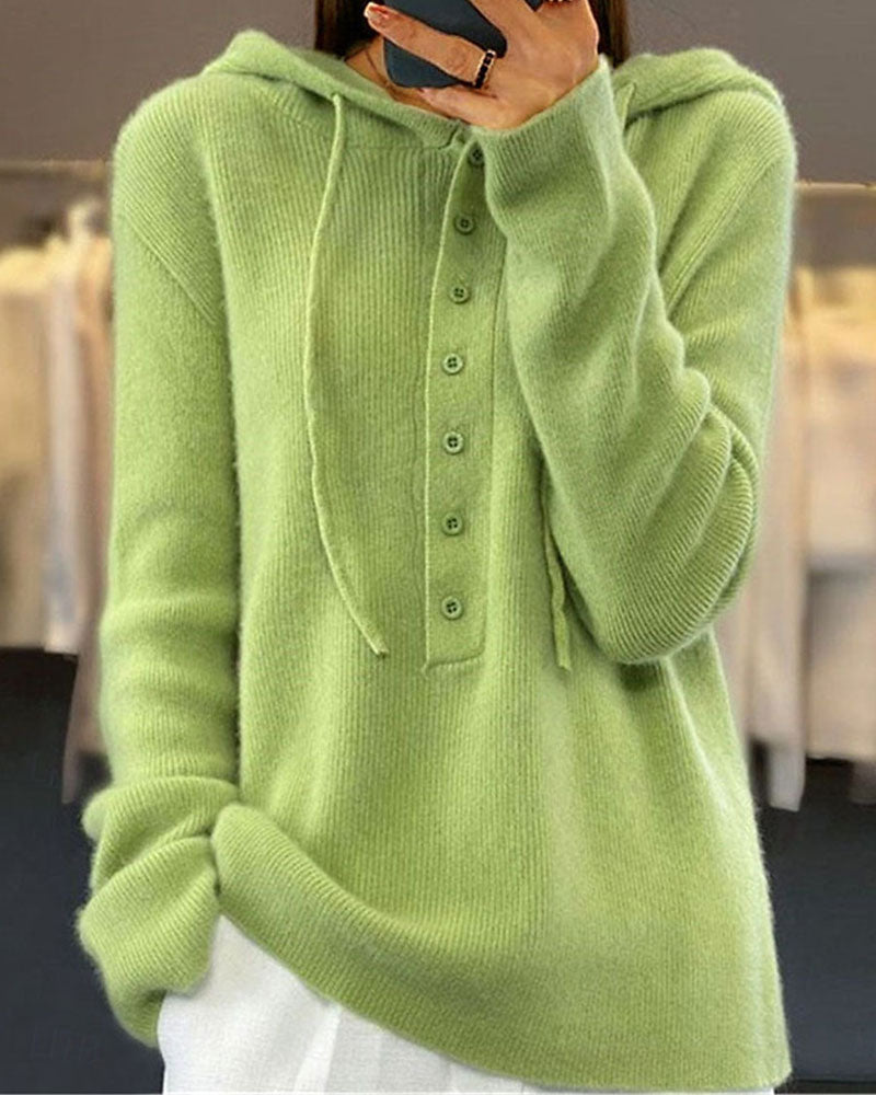 Stylish Hooded Jacket Solid Color Modern