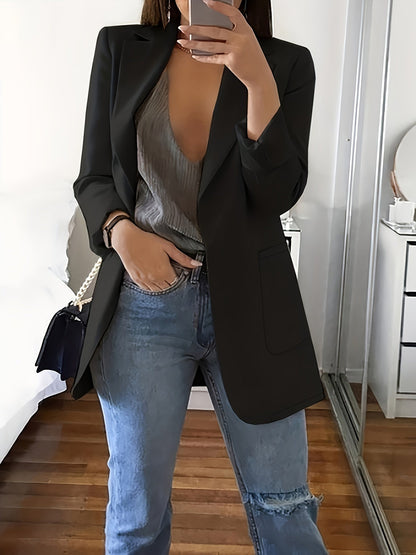 Elegant Women's Blazer Long Modern Business
