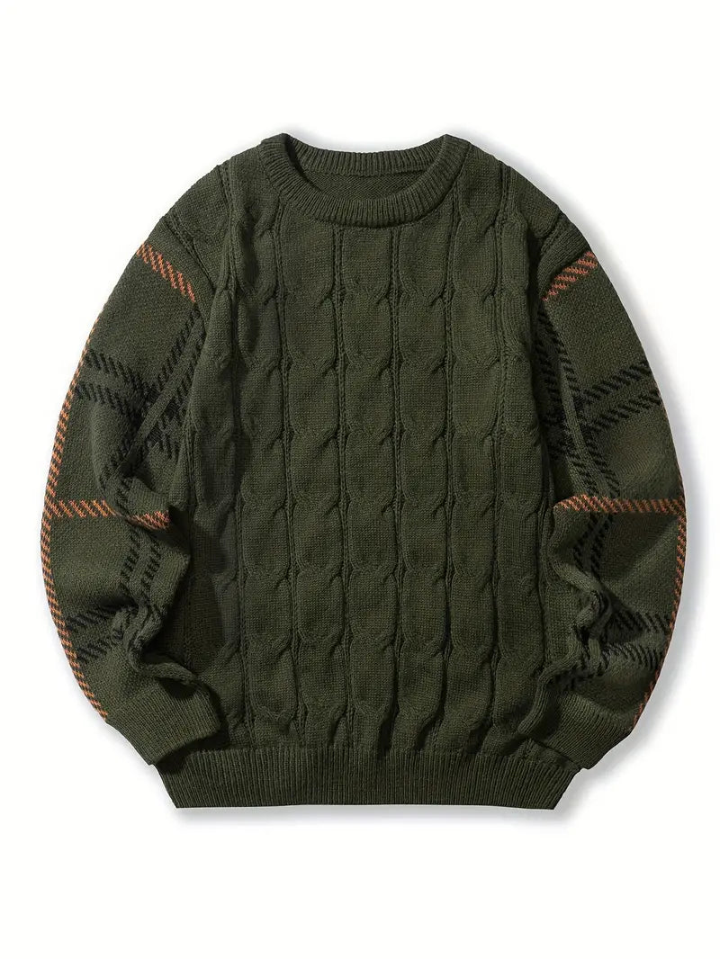 Men's Plaid Retro Style Pullover