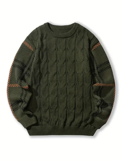 Men's Plaid Retro Style Pullover