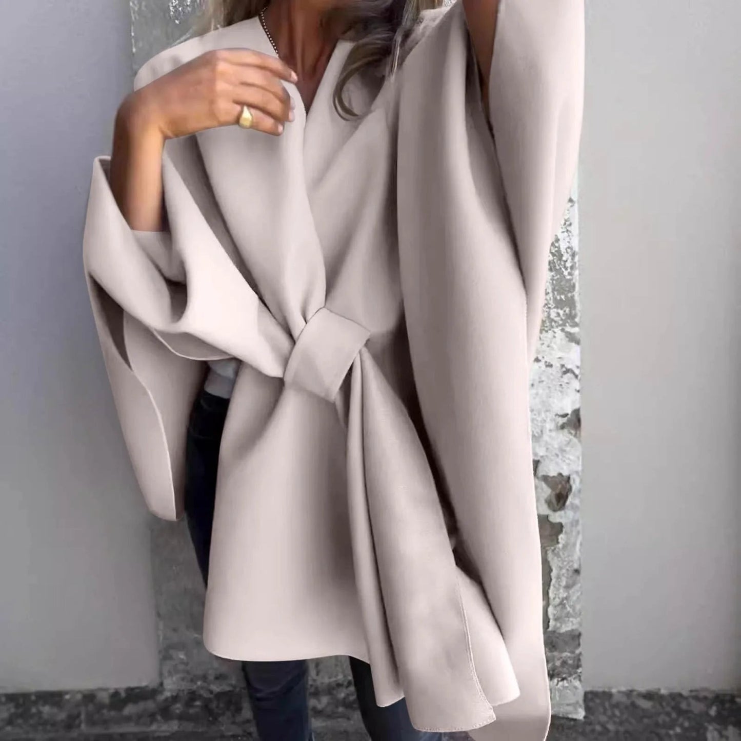 Women's Long Cardigan Batwing Sleeves Elegant