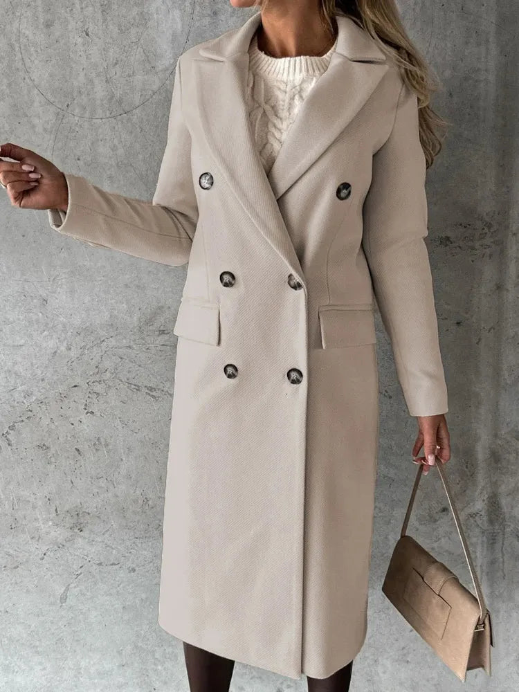 Women's Elegant Lapel Winter Jacket
