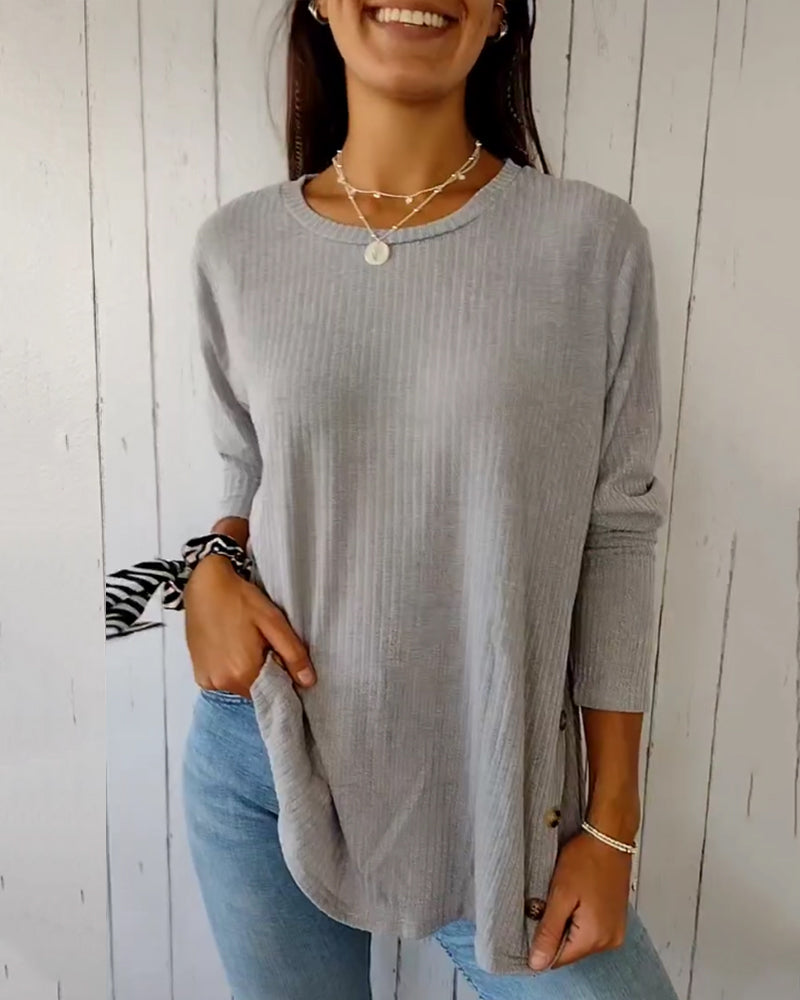 Soft Knit Round Neck Top for Women