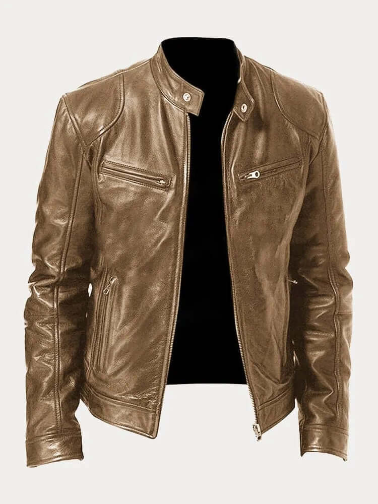 Men's Elegant Black Leather Jacket