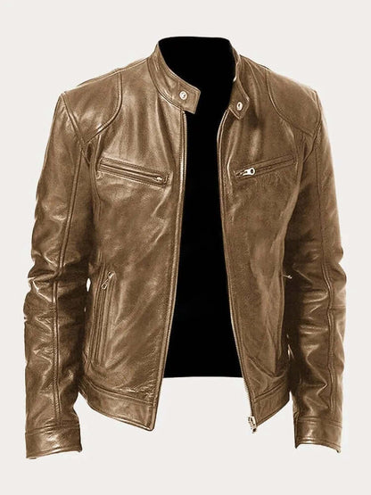 Men's Elegant Black Leather Jacket
