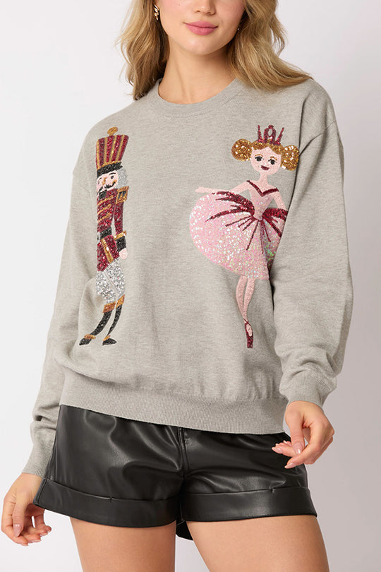 Christmas Soldier Sweatshirt Gift Idea Festive Glittering
