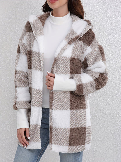 Hooded Jacket Women Long Sleeve Warm Cozy