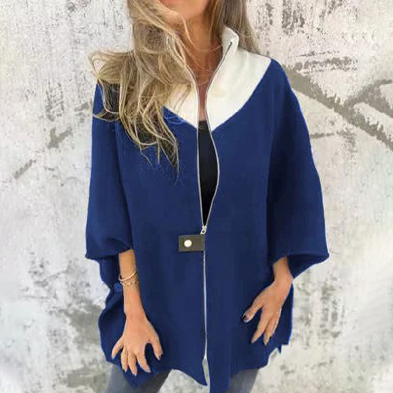 Stylish Women's Two-Tone Coat Elegant Design