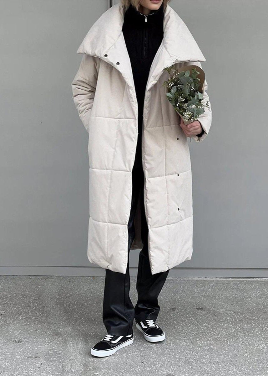Oversized Winter Coat Stand-up Collar Style