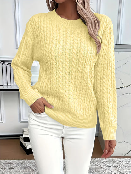 Elegant Knitted Jumper Fashionably Striped