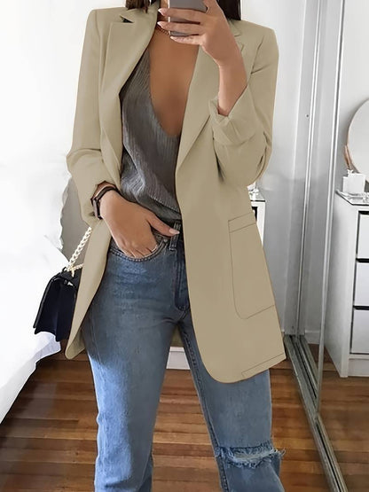Elegant Women's Blazer Long Sleeve Style