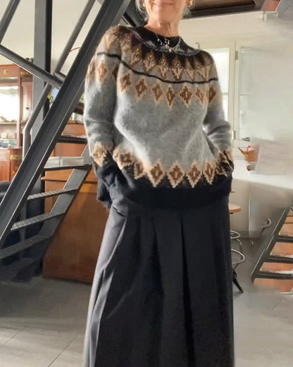 Stilvolles Kleid Mit Geometrischem Design - IdealeKleiden