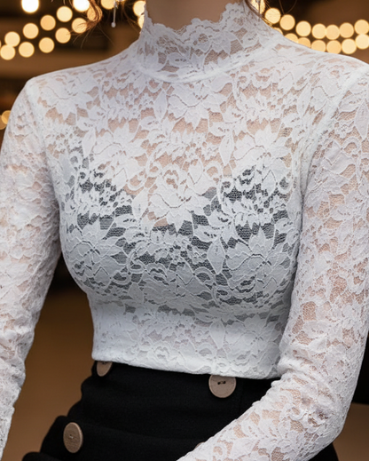 Women's Blouse Lace Spring Elegant