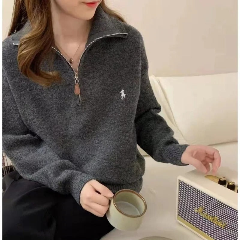 Comfortable Sweaters for Women | Soft Zipper Pullover