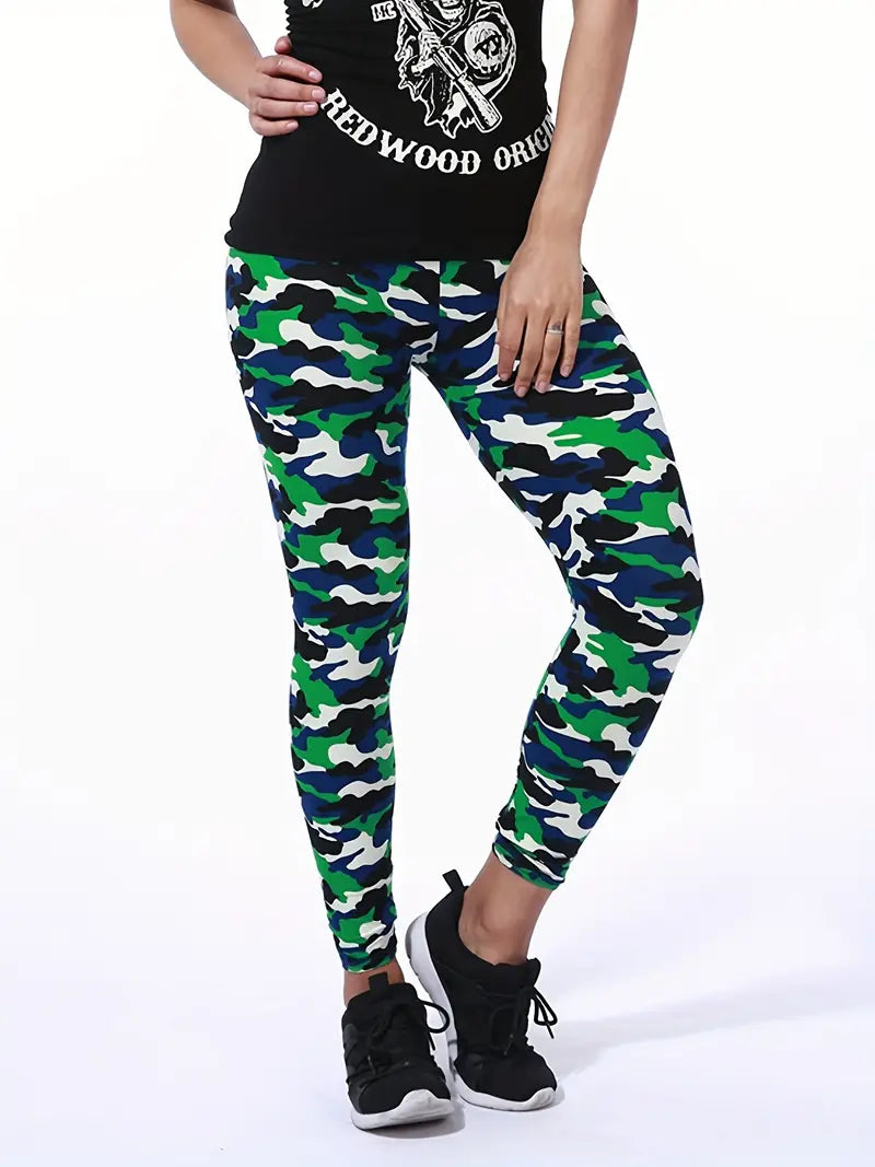Aurora - Bequeme Camo-Hose Hochtailliert