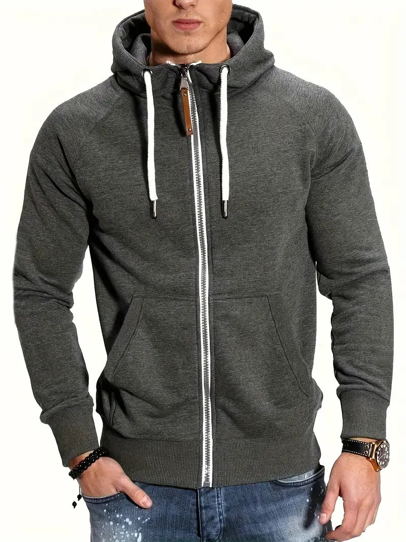 Men's Hoodie Long Sleeve Zip-Up