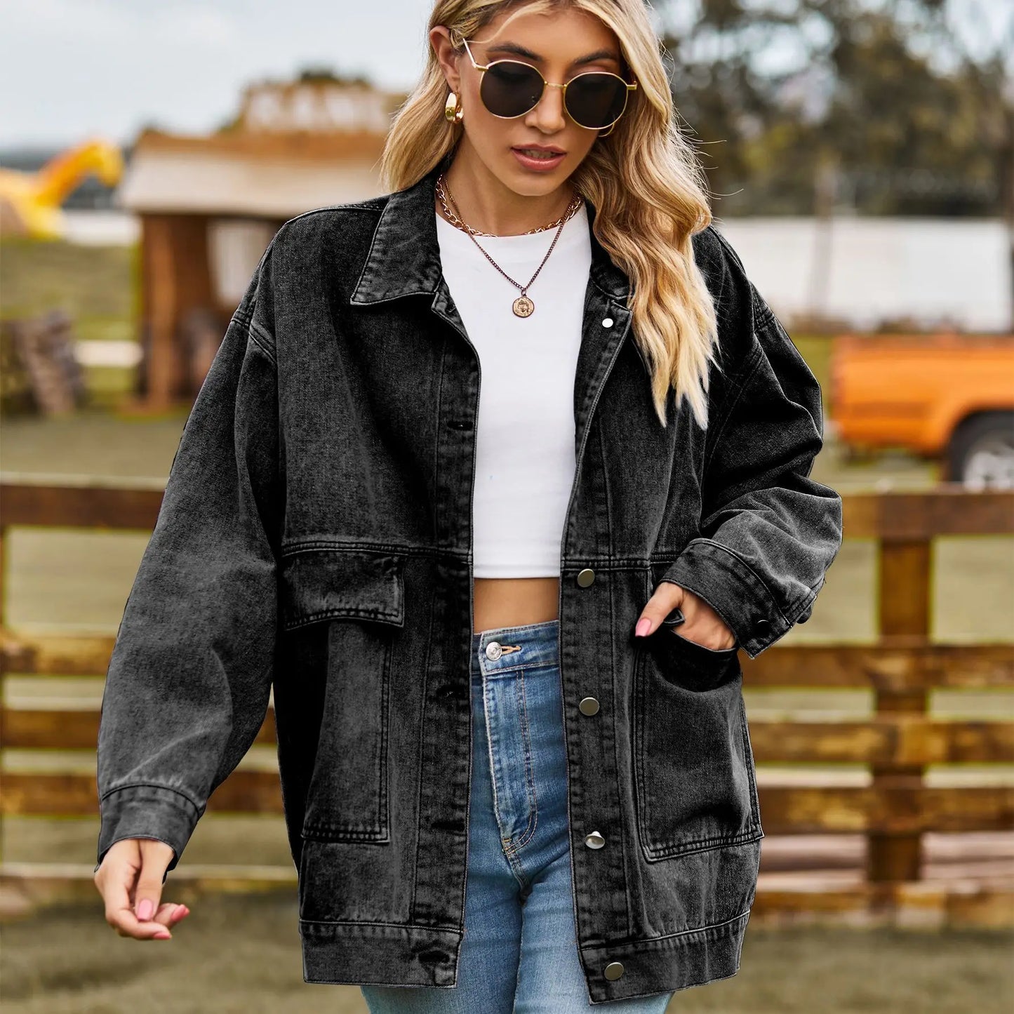 Women's Oversized Denim Jacket Comfortable