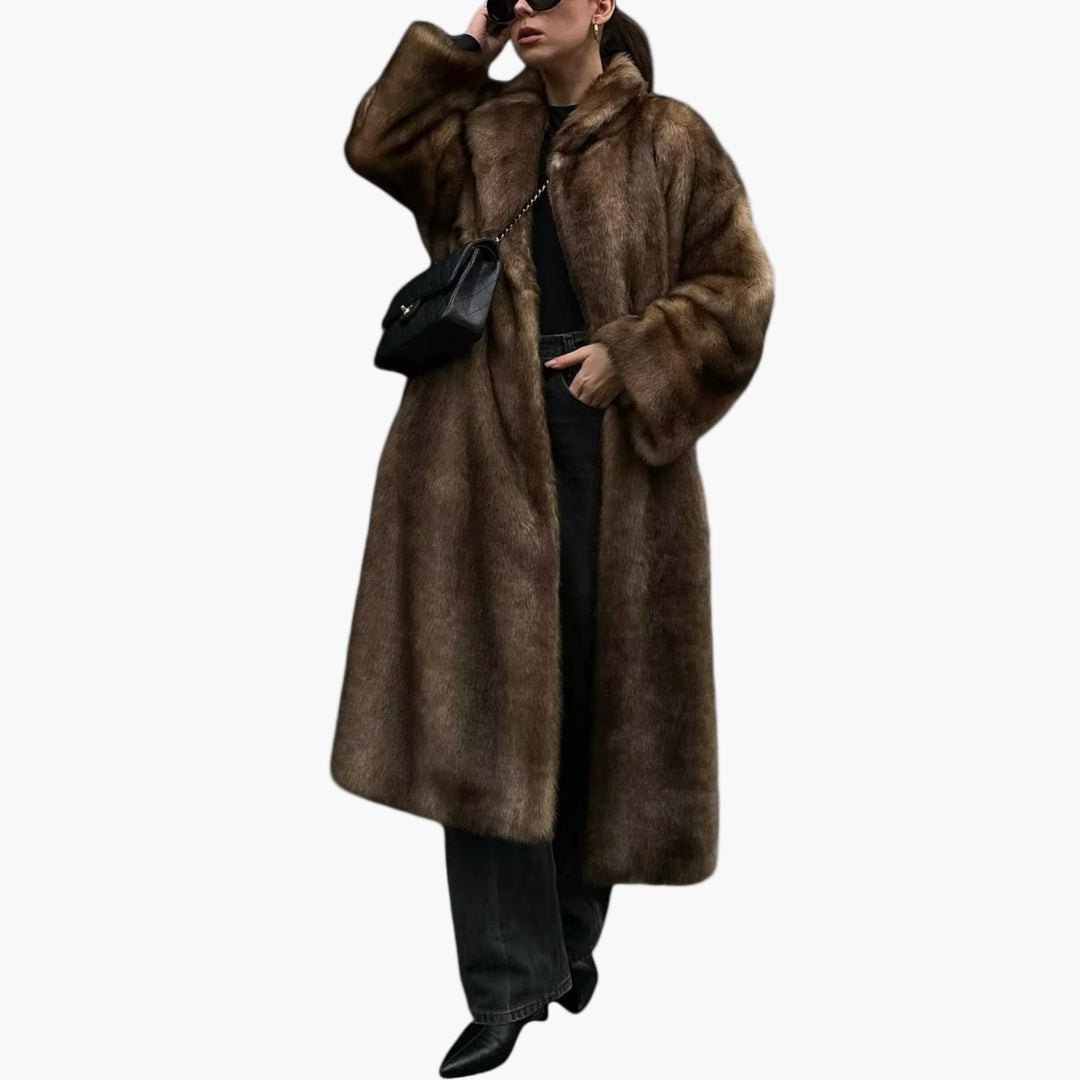 Women's Oversized Faux Fur Long Winter Coat