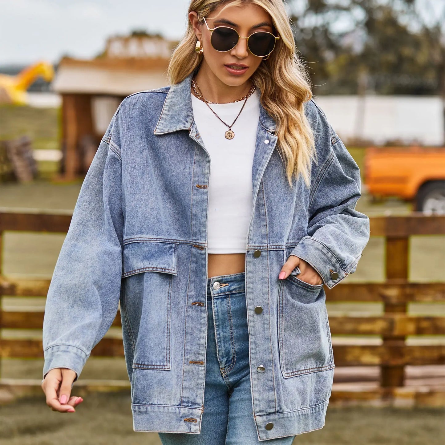 Women's Oversized Denim Jacket Comfortable