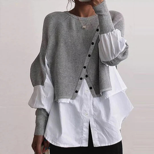 Stilvoller Pullover mit Hemd - IdealeKleiden