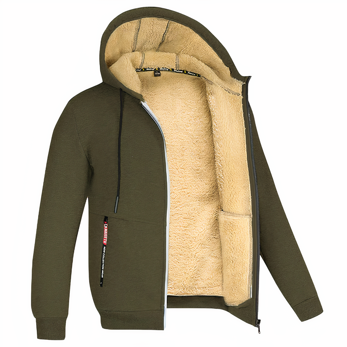 Men's Winter Jacket Fleece Hooded Jacket Warm