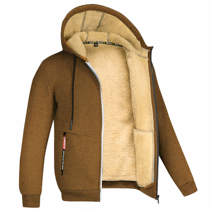 Men's Winter Jacket Fleece Hooded Jacket Warm