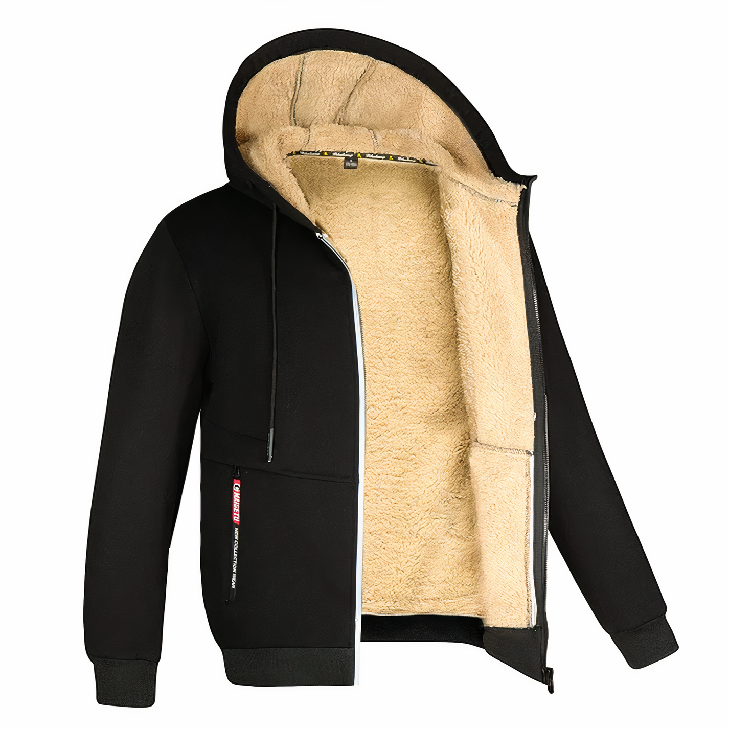 Men's Winter Jacket Fleece Hooded Jacket Warm