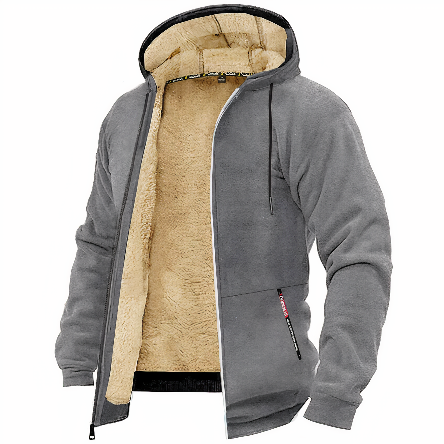 Men's Winter Jacket Fleece Hooded Jacket Warm