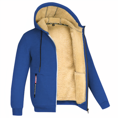 Men's Winter Jacket Fleece Hooded Jacket Warm